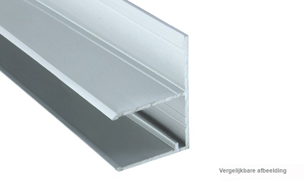 U-vormig bevestigingsprofiel in dwarsrichting (F) voor 16 mm geperst geanodiseerd, aluminium