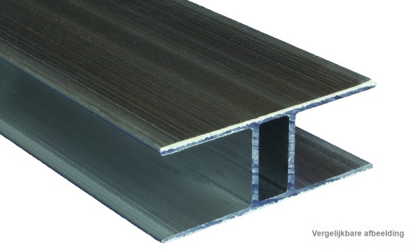 H-profiel voor 16 mm geperst blank aluminium
