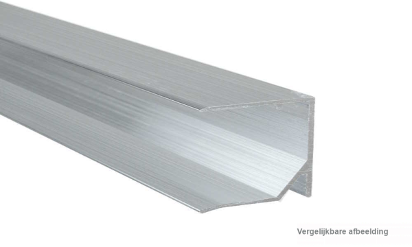 25 mm geperst blank aluminium afsluitprofiel Universal