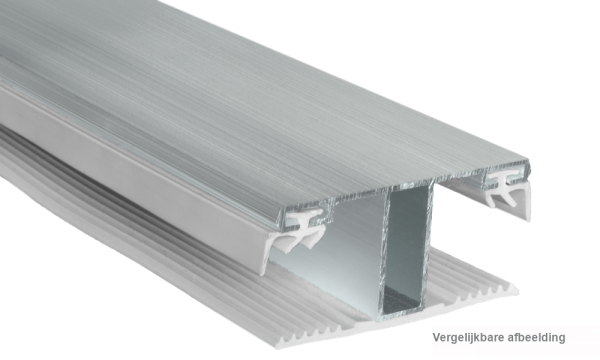 Verbindingsprofiel, aluminium / rubber, voor 16 mm, geperst blank