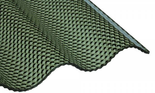 Acryl golfplaat, bruin-brons honingraat 3 mm, 76/18 sinus