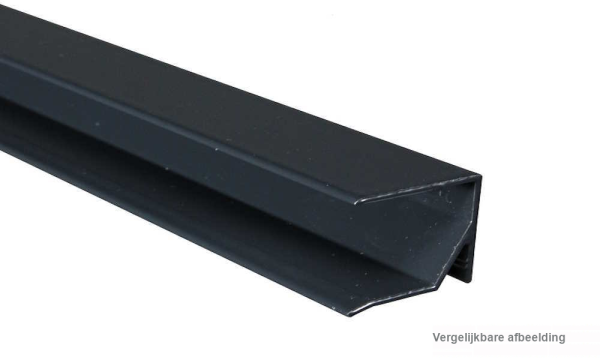 16 mm antraciet aluminium afsluitprofiel Universal