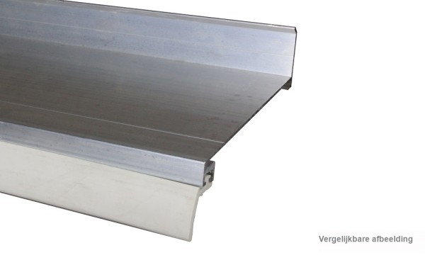 Wandaansluitprofiel geperst blank, aluminium, met afdichtlip, breedte ca. 115 mm