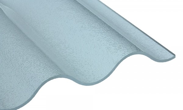 Acryl golfplaat, glasheldere C-structuur 3 mm, 76/18 sinus