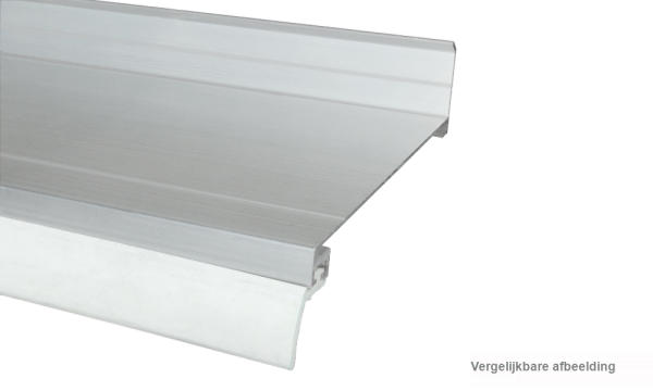 Wandaansluitprofiel geperst blank, aluminium, met afdichtlip, breedte ca. 115 mm