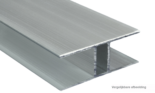 H-profiel voor 16 mm geperst blank aluminium