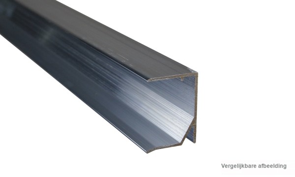 25 mm geperst blank aluminium afsluitprofiel Universal