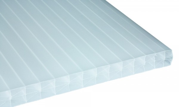 16 mm Exolon® IQ Relax kanaalplaat, opaalwit, 3-voudige structuur + X (van Makrolon®-materiaal)