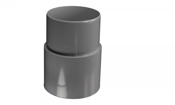 Schuifmof, grijs, PVC, DN 75