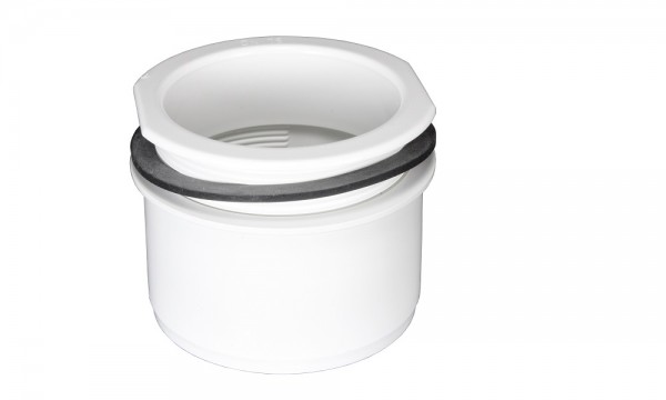 Schroefmof, wit, PVC, DN 75