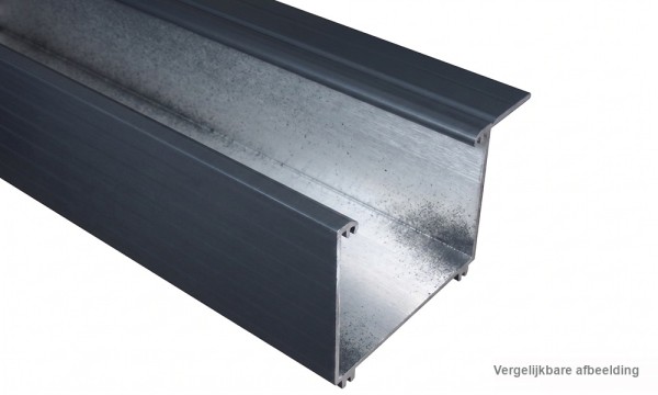 Bakgoot / regengoot, antraciet, van aluminium, 90/75