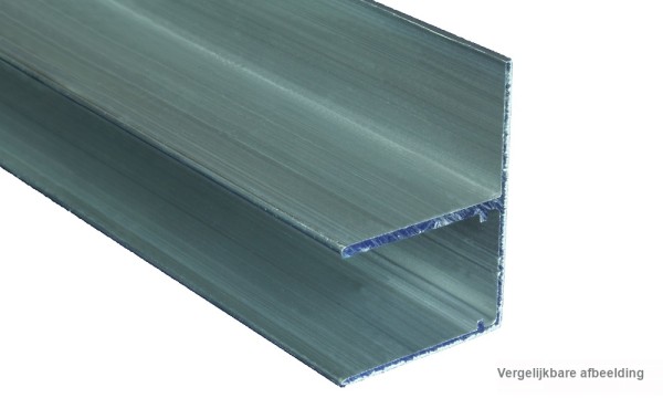 U-vormig bevestigingsprofiel in dwarsrichting (F) voor 16 mm geperst blank, aluminium