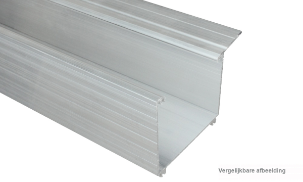 Bakgoot / regengoot, geperst blank, van aluminium, 90/75