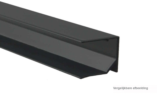 25 mm antraciet aluminium afsluitprofiel Universal