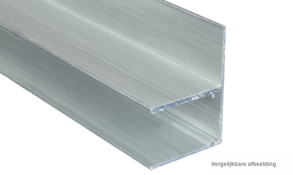 U-profiel in dwarsrichting (F) voor 16 mm geperst blank, aluminium