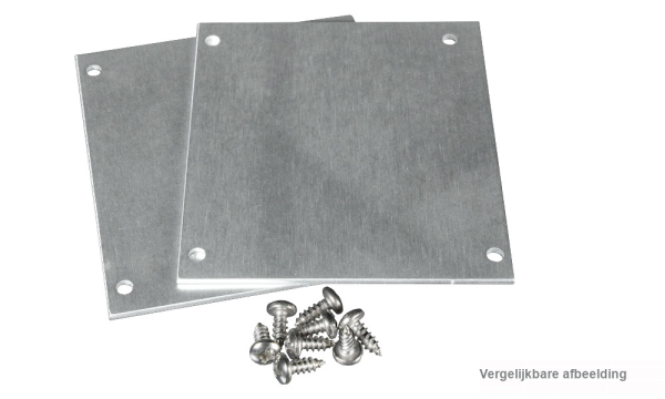 Eindkappenset voor bakgoten geperst blank