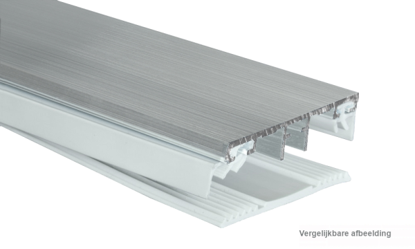 Verbindingsprofiel, aluminium / rubber, UNIVERSAL, geperst blank