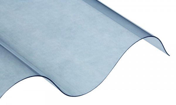 PVC golfplaat, glashelder glad 1,0 mm, 177/51 sinus P5