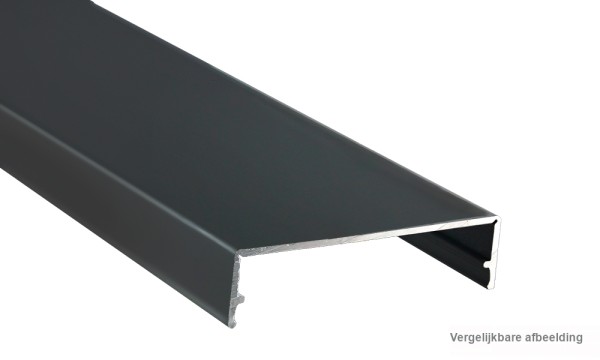 Decoratief klemdeksel, antraciet, van aluminium, ca. 60 mm breed