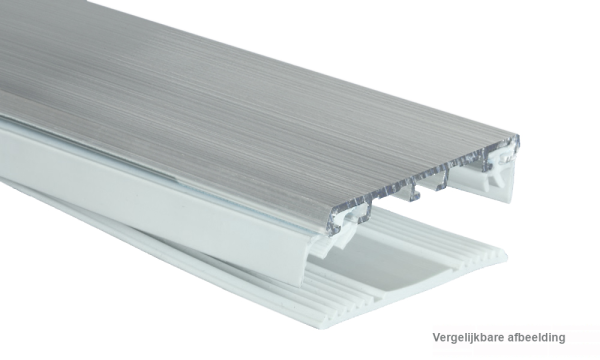 Doorschroefprofiel, aluminium / rubber, geperst blank