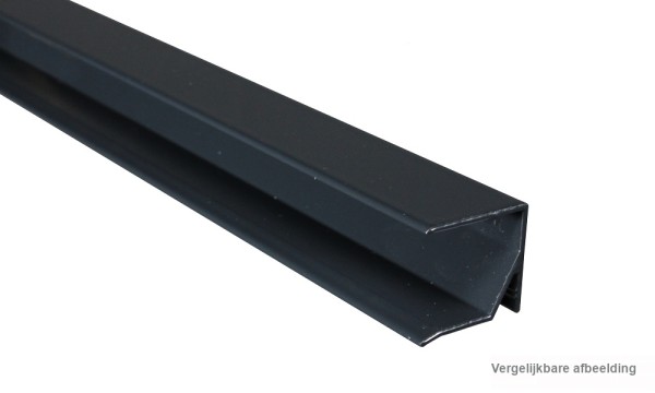 16 mm antraciet aluminium afsluitprofiel Universal