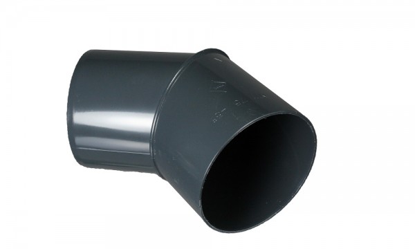 Pijpbocht, antraciet, PVC, DN 75, 45°