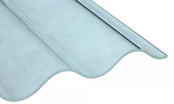 Acryl golfplaat, glashelder glad 3 mm, 76/18 sinus
