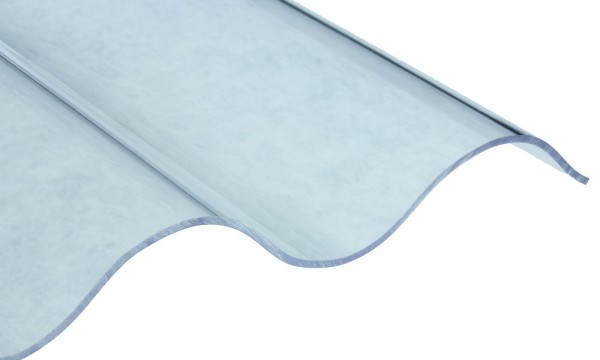 Acryl golfplaat, glashelder glad 3 mm, 130/30 sinus P8