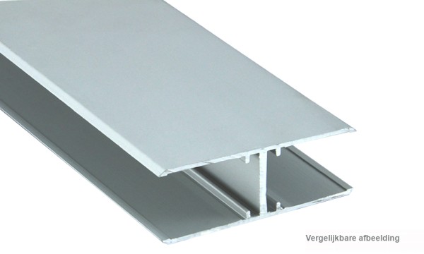 H-profiel voor 16 mm geperst geanodiseerd, aluminium