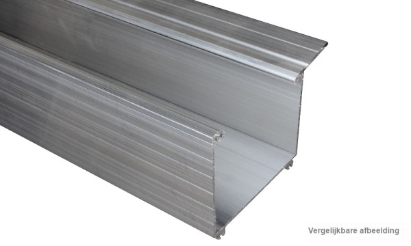 Bakgoot / regengoot, geperst blank, van aluminium, 90/75