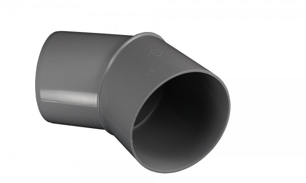 Pijpbocht, grijs, PVC, DN 75, 45°