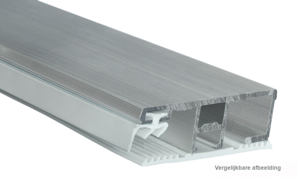 Randprofiel, aluminium / rubber, voor 10 mm, geperst blank